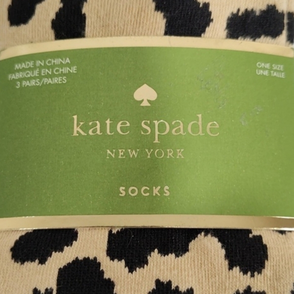 NEW kate spade Bundle of 3 Pair of Crew Socks, 3 Print Styles, One Size - Picture 3 of 15